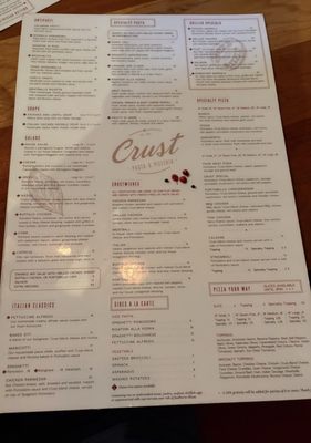 Menu photo 2 Crust Pasta & Pizzeria Alpharetta, GA Menu photo 2 Crust Pasta & Pizzeria Alpharetta, GA