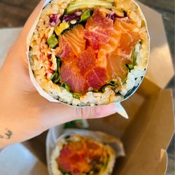 Teppanyaki Hut- Milwaukie Station - 1. Volcanic Eruption Sushi Burrito (Mega size)