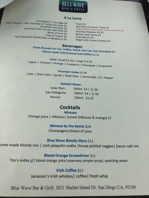 Menu photo 6 Blue Wave Bar & Grill San Diego, CA Menu photo 6 Blue Wave Bar & Grill San Diego, CA