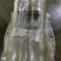 3 cuts in my exhaust shield 3 cuts in my exhaust shield