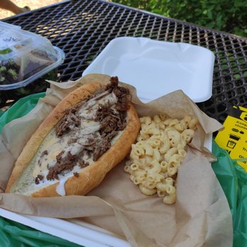 John Colter Ranch House - Cheesesteak (?) and mac and cheese. - Barbeque Near Me - Moran, Wyoming