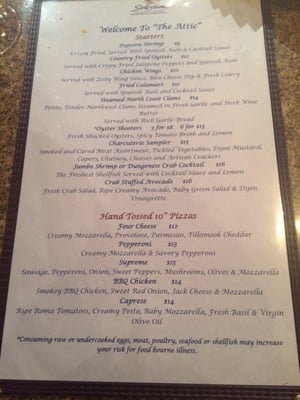 Menu photo 6 The Attic Lounge Gleneden Beach, OR Menu photo 6 The Attic Lounge Gleneden Beach, OR