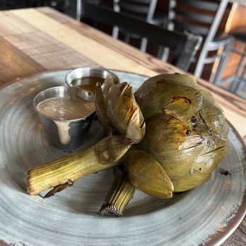 Roundin' 3rd - Grilled Artichoke with aioli & butter sauce - American Near Me - Long Beach, California