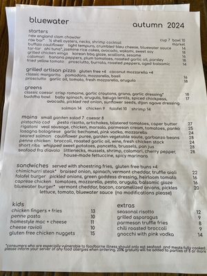 Menu photo 1 Bluewater Bar + Grill Barrington, RI