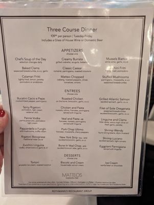 Menu photo 7 Matteo's Trattoria Roslyn Heights, NY Menu photo 7 Matteo's Trattoria Roslyn Heights, NY