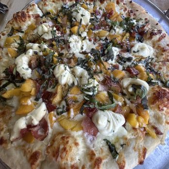 Hideaway House - Roasted Peach & Caramelized Pancetta Pizza - Pizza Near Me - Sedona, Arizona Hideaway House - Roasted Peach & Caramelized Pancetta Pizza - Pizza Near Me - Sedona, Arizona