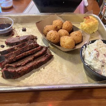 Carterque - Brisket, potato salad, Hush puppies, cornbread - Barbeque Near Me - Mount Airy, Maryland
