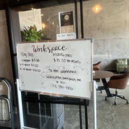 Signage for workspace pricing Signage for workspace pricing