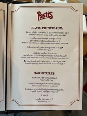 Menu photo 5 Pastis Helsinki, 18