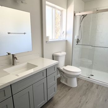 Pacific Bay Remodeling - New vanity, new shower panels, new shower pan, new shower door, new flooring - General Contractors Near Me - Castro Valley, California Pacific Bay Remodeling - New vanity, new shower panels, new shower pan, new shower door, new flooring - General Contractors Near Me - Castro Valley, California