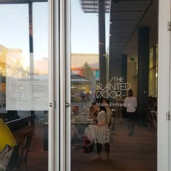 Slanted Door - Front door entrance. Easy to miss! Across from Equinox Fitness. June 2019 - Vietnamese Near Me - San Ramon, California