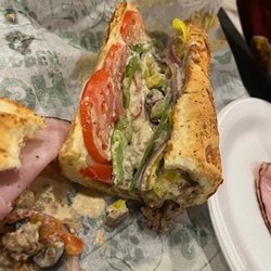 Subway - Supposed to be a steak and cheese "premium" sub $12.49 I SENT THE INFO TO SUBWAY- they never responded!
