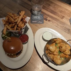 Browns Socialhouse Langley Centre - Hollywood Burger and Crispy cauliflower (dill dip yum!)