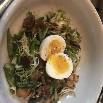 Local Three - Asparagus salad. With bacon vinaigrette and soft boiled egg - American Near Me - Atlanta, Georgia