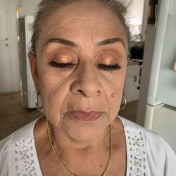 Beautiful client after her makeup she was very happy.