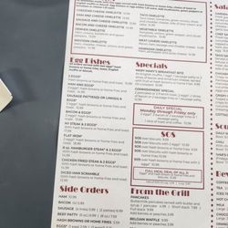 Mary Mary's Cafe - Breakfast menu (8/3/25)