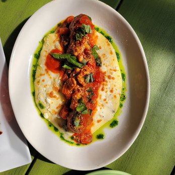 Osteria Brooklyn - Meatballs over cheesy polenta - Italian Near Me - Brooklyn, New York Osteria Brooklyn - Meatballs over cheesy polenta - Italian Near Me - Brooklyn, New York