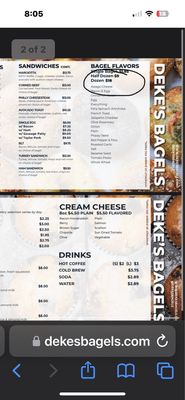 Menu photo 1 Deke's Bagels Niantic, CT