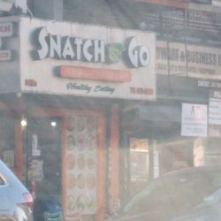Snatch & Go Internet Cafe & Juice Bar - Salmon burger for lunch today