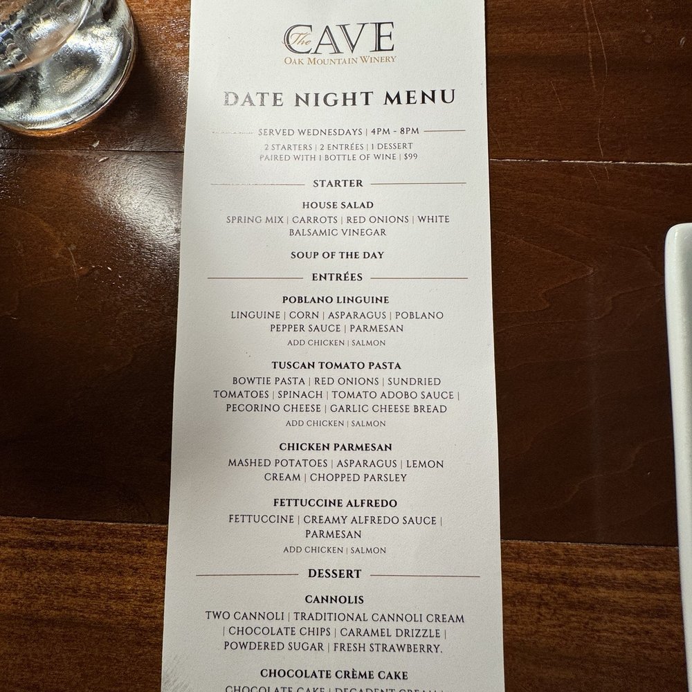 Cave Restaurant - Date Night Menu - Venues & Event Spaces Near Me - Temecula, California