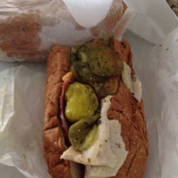 Parkway Hoagies - Large assorted hoagy...good old school hoagy flavors but something wasn't right...wheat thick stale bread!
