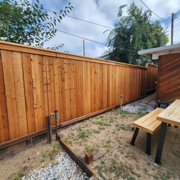 Redwood fence Redwood fence