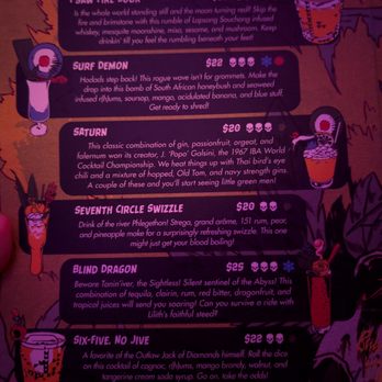 Paradise Lost - Menu - Cocktail Bars Near Me - New York, New York Paradise Lost - Menu - Cocktail Bars Near Me - New York, New York