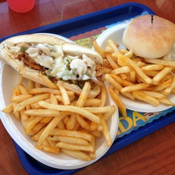 Salem's Fresh Eats - Po Boy Shrimp Sub & the other half's burger - Seafood Near Me - Tampa, Florida Salem's Fresh Eats - Po Boy Shrimp Sub & the other half's burger - Seafood Near Me - Tampa, Florida
