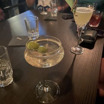 The Roosevelt Room - Their version of a martini, and a margarita (off menu) - Cocktail Bars Near Me - Austin, Texas