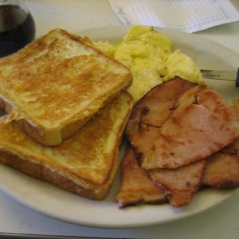 Western Cafe - french toast with side of scambled and ham. - Breakfast & Brunch Near Me - Bozeman, Montana