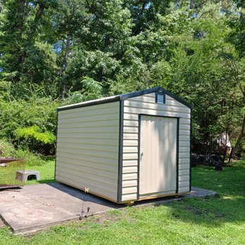 Cool Sheds - 8 x12 shed with Dutch Lap - Steel siding. - Self Storage Near Me - Greer, South Carolina Cool Sheds - 8 x12 shed with Dutch Lap - Steel siding. - Self Storage Near Me - Greer, South Carolina