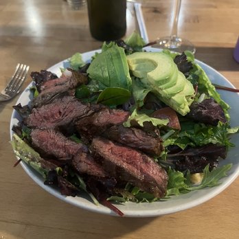 Prime 36 Restaurant - Prime Salad, delicious grilled skirt steak, avocado served over french fries- yum - American Near Me - Miami, Florida Prime 36 Restaurant - Prime Salad, delicious grilled skirt steak, avocado served over french fries- yum - American Near Me - Miami, Florida