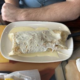 Giant steak and shrimp burrito