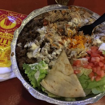 The Halal Guys - Beware! The chili sauce can kill you!  lol the white sauce is amazing on the other hand.. lol - Halal Near Me - Vienna, Virginia