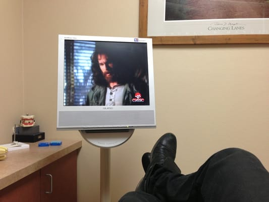 Photo of Newport Bay Dental - Costa Mesa, CA, US. Watching the doors while getting my teeth cleaned!