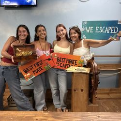 The Lost Treasure of Captain Blackbeard room. We made it out alive!!!