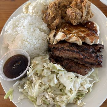 Back Home In Lahaina - Lahaina Platter 2 Steak, Grilled Chicken Breast & Fried Chicken - Hawaiian Near Me - Carson, California