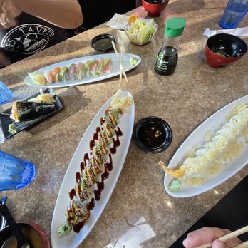 Ichiban PB - Rainbow Roll Caterpillar Roll Shrimp Tempura Roll - Sushi Bars Near Me - San Diego, California Ichiban PB - Rainbow Roll Caterpillar Roll Shrimp Tempura Roll - Sushi Bars Near Me - San Diego, California