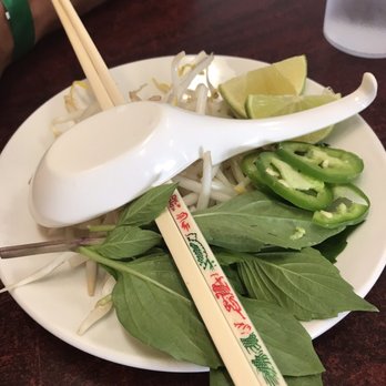 Plia's Kitchen - This comes with pho and you can add any of these ingredients to your Pho. Greens, bean sprouts, lime, jalapeños - Thai Near Me - Green Bay, Wisconsin