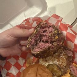 Raw burger