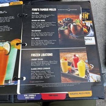 Ford's Garage Estero - Menu - Bars Near Me - Estero, Florida