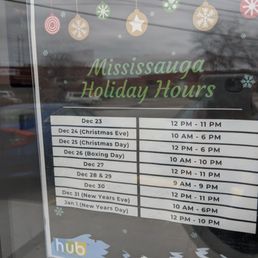 Holiday hours Holiday hours