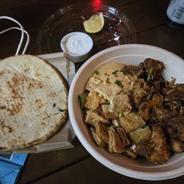 Side of pita, za'atar cauliflower bowl Side of pita, za'atar cauliflower bowl