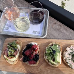 Graze and Gather - Bruschetta Board and wine flight from Overflow