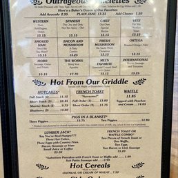 Menu as of 5/18/25 Menu as of 5/18/25