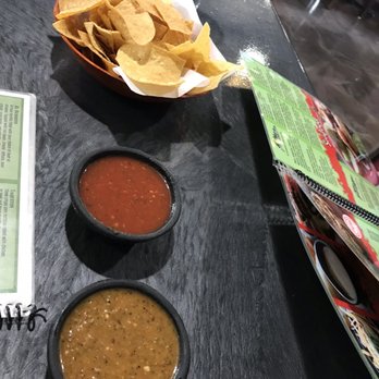 Dos Amigos - Chips, hot sauce on the bottom was spicy though with a burned flavor to it - Mexican Near Me - Elko, Nevada