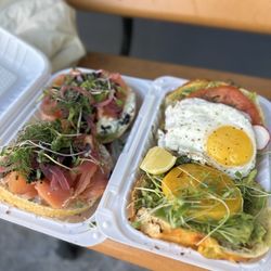 Curley's Bagels - Royale and avocado
