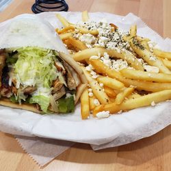 The Hungry Greek - Philly Pita with a side of Greek Fries