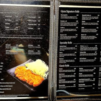 Ginza Sushi - Menu outside - Sushi Bars Near Me - Honolulu, Hawaii