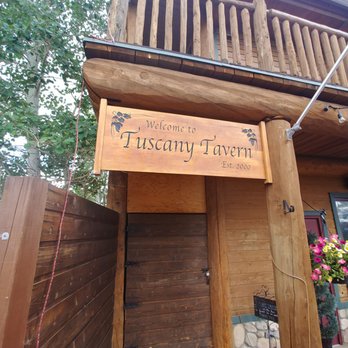 Tuscany Tavern - The sign in the back of the restaurant. - Italian Near Me - Evergreen, Colorado